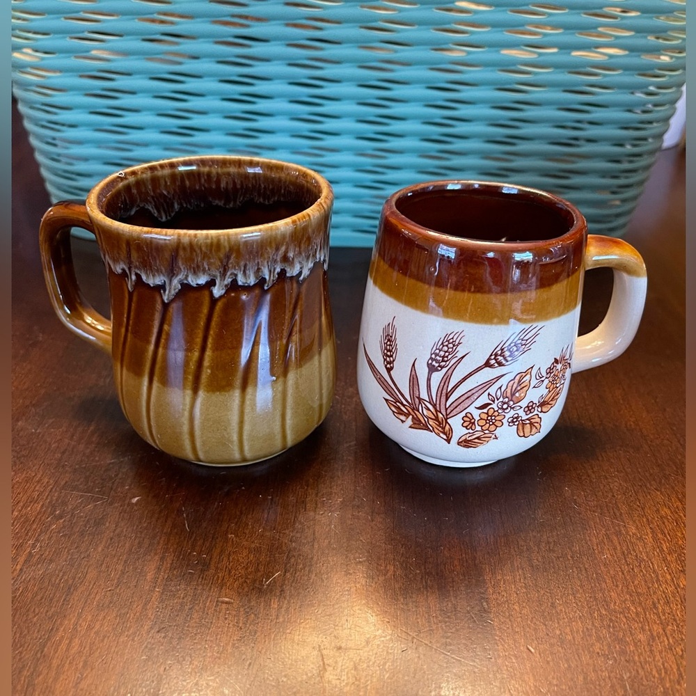 Set of 2 Unique Vintage MUGS